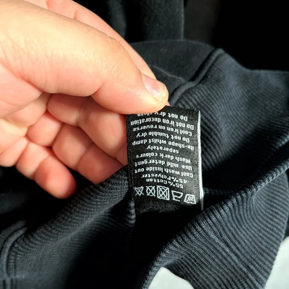 Alphalete Hoodie Mens Medium Black Fleece Lined Spellout Graphic Winter Wear - Picture 6 of 8